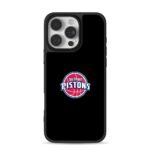 Detroit Pistons NBA team logo iPhone 16 Pro Max Black Case