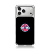 Detroit Pistons NBA team logo iPhone 17 Pro Max Electroplated Silver Case1