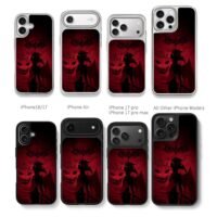 Devil silhouette 666 pentagram Chris Brown Phone Case Black Electroplated Silver For Iphone 11 To 17