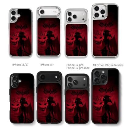 Devil silhouette 666 pentagram Chris Brown Phone Case Black Electroplated Silver For Iphone 11 To 17