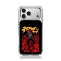 Devilman anime demon art iPhone 17 Pro Max Electroplated Silver Case1