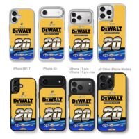 DeWalt 20 NASCAR CBell Toyota Chris Brown Phone Case Black Electroplated Silver For Iphone 11 To 17