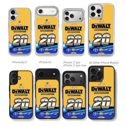 DeWalt 20 NASCAR CBell Toyota Chris Brown Phone Case Black Electroplated Silver For Iphone 11 To 17