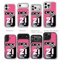 DEX 21 NASCAR Ford Wood Racing Chris Brown Phone Case Black Electroplated Silver For Iphone 11 To 17