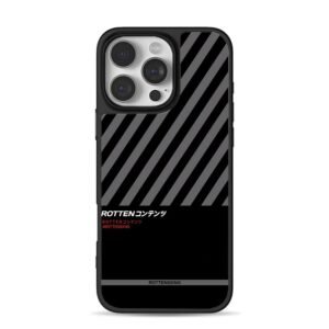 Diagonal gray stripes ROTTENGXNG Phone Case for iPhone 11-17 & Samsung Galaxy S24-S26