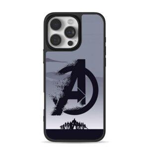 Dissolving Avengers logo heroes iPhone 16 Pro Max Black Case