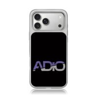 Distressed Adio two tone logo iPhone 17 Pro Max Electroplated Silver Case1
