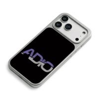 Distressed Adio two tone logo iPhone 17 Pro Max Electroplated Silver Case2