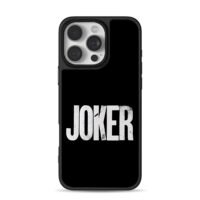 Distressed JOKER text on black iPhone 16 Pro Max Black Case