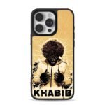 Distressed Khabib art with his name Phone Case for iPhone 11-17 & Samsung Galaxy S24-S26