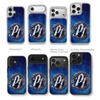 Distressed PJ blue galaxy seal Chris Brown Phone Case Black Electroplated Silver For Iphone 11 To 17