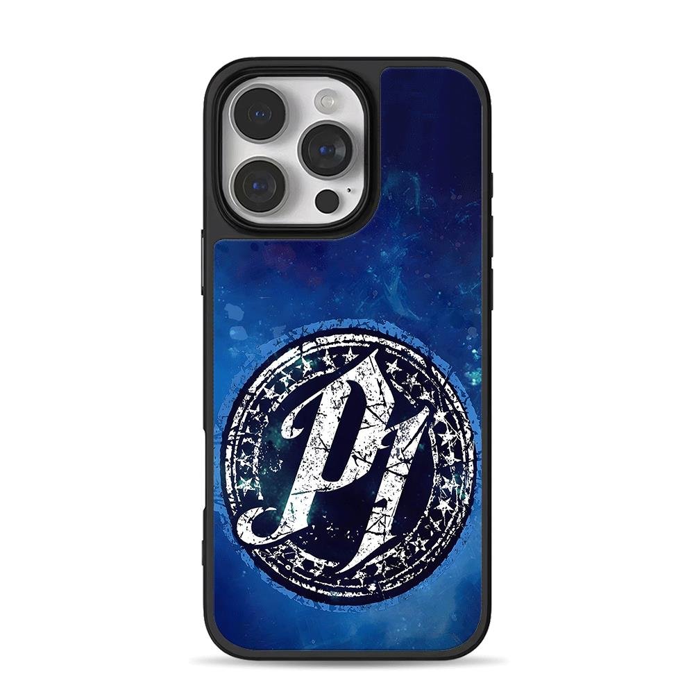Distressed PJ blue galaxy seal iPhone 16 Pro Max Black Case Distressed PJ blue galaxy seal Phone Case for iPhone 11-17 & Samsung Galaxy S24-S26 - Image 1