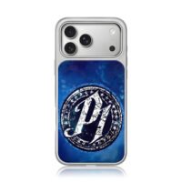 Distressed PJ blue galaxy seal iPhone 17 Pro Max Electroplated Silver Case1