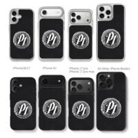 Distressed PJ star monogram Chris Brown Phone Case Black Electroplated Silver For Iphone 11 To 17