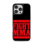 Distressed red FIGHT MMA text on black background Phone Case for iPhone 11-17 & Samsung Galaxy S24-S26