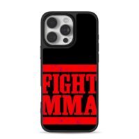 Distressed red FIGHT MMA text on black background Phone Case for iPhone 11-17 & Samsung Galaxy S24-S26