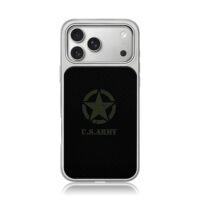 Distressed US Army star logo iPhone 17 Pro Max Electroplated Silver Case1