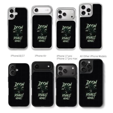 Doctor Doom has no rivals art Chris Brown Phone Case Black Electroplated Silver For Iphone 11 To 17