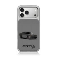 Dodge SRT Hellcat cartoon car iPhone 17 Pro Max Electroplated Silver Case1