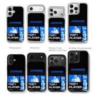 Donk CS2 top1 player blue art Chris Brown Phone Case Black Electroplated Silver For Iphone 11 To 17