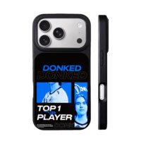 Donk CS2 top1 player blue art iPhone 17 Pro Max Black Case