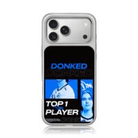 Donk CS2 top1 player blue art iPhone 17 Pro Max Electroplated Silver Case1