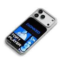 Donk CS2 top1 player blue art iPhone 17 Pro Max Electroplated Silver Case2
