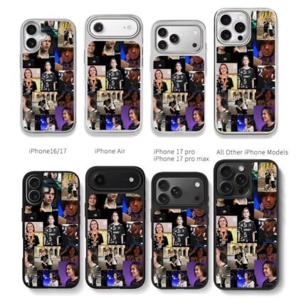 Donk Team Spirit CS2 collage Chris Brown Phone Case Black Electroplated Silver For Iphone 11 To 17