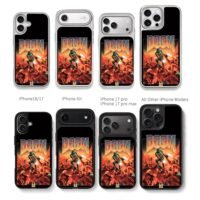 Doom marine fights hell demons Chris Brown Phone Case Black Electroplated Silver For Iphone 11 To 17