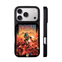 Doom marine fights hell demons iPhone 17 Pro Max Black Case