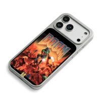Doom marine fights hell demons iPhone 17 Pro Max Electroplated Silver Case2