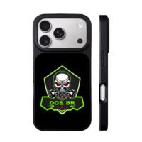 DOS BR gas mask skull badge iPhone 17 Pro Max Black Case