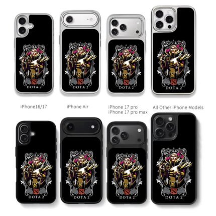 Dota 2 Invoker Karl art Chris Brown Phone Case Black Electroplated Silver For Iphone 11 To 17