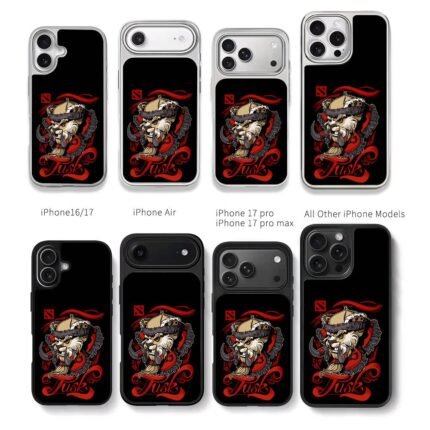 Dota 2 Tusk walrus warrior art Chris Brown Phone Case Black Electroplated Silver For Iphone 11 To 17