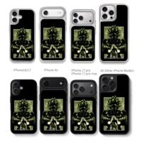 Dragon Ball Broly ki blast art Chris Brown Phone Case Black Electroplated Silver For Iphone 11 To 17