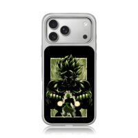 Dragon Ball Broly ki blast art iPhone 17 Pro Max Electroplated Silver Case1