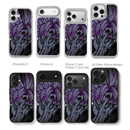 Dragon Ball Goku Black purple Chris Brown Phone Case Black Electroplated Silver For Iphone 11 To 17