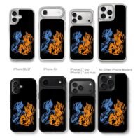 Dragon Ball SSJ Goku Vegeta art Chris Brown Phone Case Black Electroplated Silver For Iphone 11 To 17