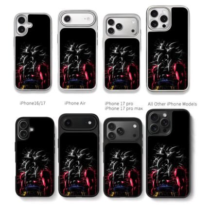 Dragon Ball SSJ4 Goku splatter art Chris Brown Phone Case Black Electroplated Silver For Iphone 11 To 17