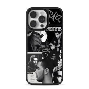 Drake CLB Scorpion bw collage Phone Case for iPhone 11-17 & Samsung Galaxy S24-S26