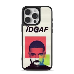 Drake IDGAF retro pop art portrait graphic Phone Case for iPhone 11-17 & Samsung Galaxy S24-S26