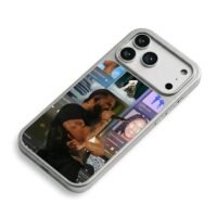 Drake rap collage Spotify music iPhone 17 Pro Max Electroplated Silver Case2