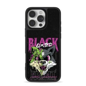 Drip split wolf Black Limited Phone Case for iPhone 11-17 & Samsung Galaxy S24-S26