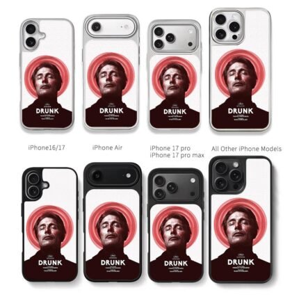 Drunk poster Mads Mikkelsen Chris Brown Phone Case Black Electroplated Silver For Iphone 11 To 17