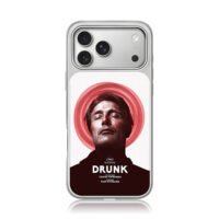 Drunk poster Mads Mikkelsen iPhone 17 Pro Max Electroplated Silver Case1