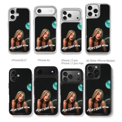 Dua Lipa Dont Start Now moon Chris Brown Phone Case Black Electroplated Silver For Iphone 11 To 17