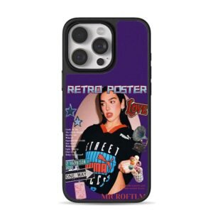 Dua Lipa retro Puma poster iPhone 16 Pro Max Black Case