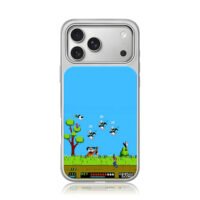 Duck Hunt pixel shooting game iPhone 17 Pro Max Electroplated Silver Case1