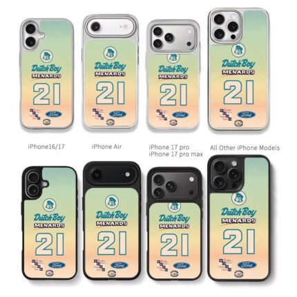 DutchBoyMenards21FordNASCAR Chris Brown Phone Case Black Electroplated Silver For Iphone 11 To 17