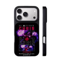 Dyrroth Chris purple fire warrior iPhone 17 Pro Max Black Case